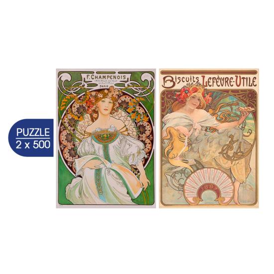 Puzzle Grafika Rêverie, Biscuits Lefèvre-Utile 2x500 pièces