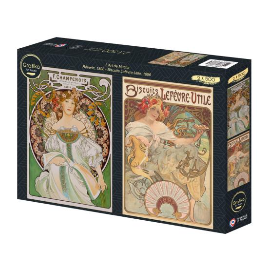 Puzzle Grafika Rêverie, Biscuits Lefèvre-Utile 2x500 pièces