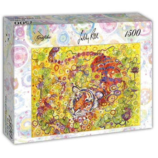 Puzzle Grafika Natation Tigre 1500 Pièces