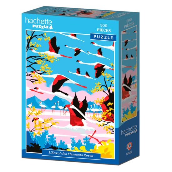 Puzzle Hachette L'Envol des Flamants Roses 500 pièces