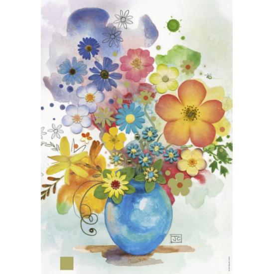 Heye Vase de fleurs aquarelle Puzzle 500 pièces