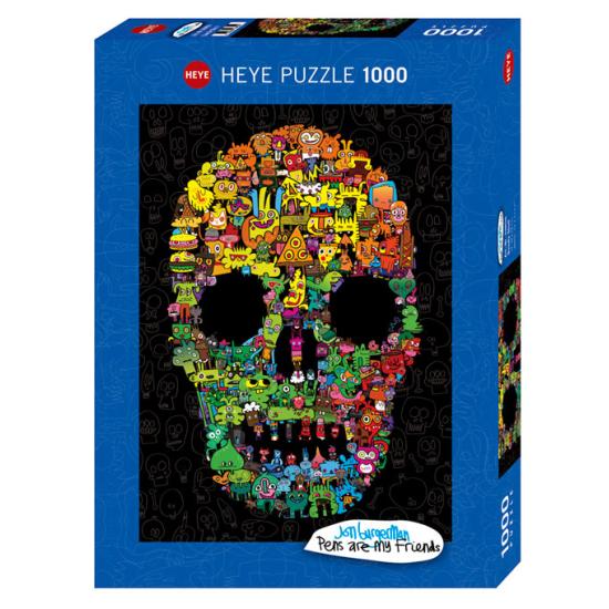 Heye Scribble Skull Puzzle 1000 pièces