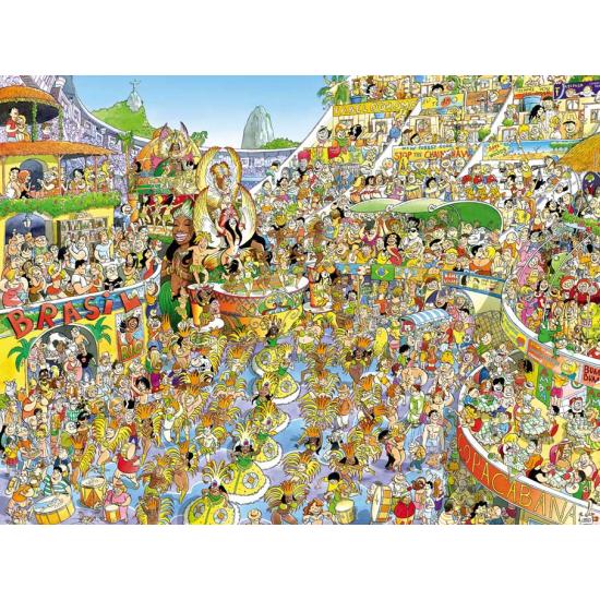 Puzzle Heye Carnaval de Rio, Boîte Triangulaire de 1500 Pièces