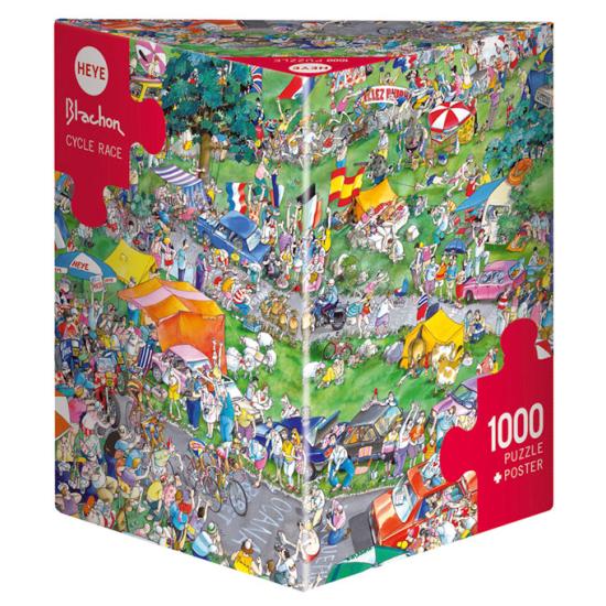 Heye Puzzle de course cycliste, boîte triangulaire de 1000 p Heye Puzzle de course cycliste, boîte triangulaire de 1000 p