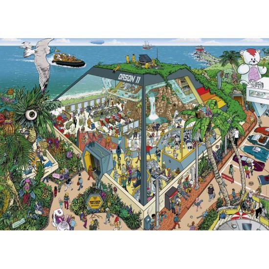 Heye Puzzle Centre de Beauté, boîte triangulaire 1000 pièces