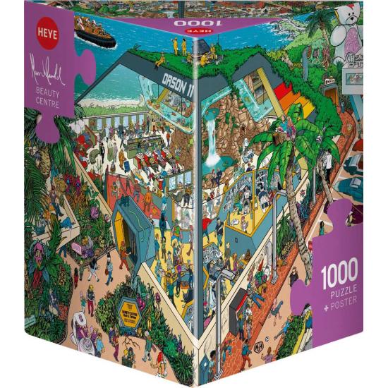 Heye Puzzle Centre de Beauté, boîte triangulaire 1000 pièces