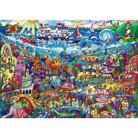 Puzzle Heye Magical Sea, boîte triangulaire de 1000 pièces