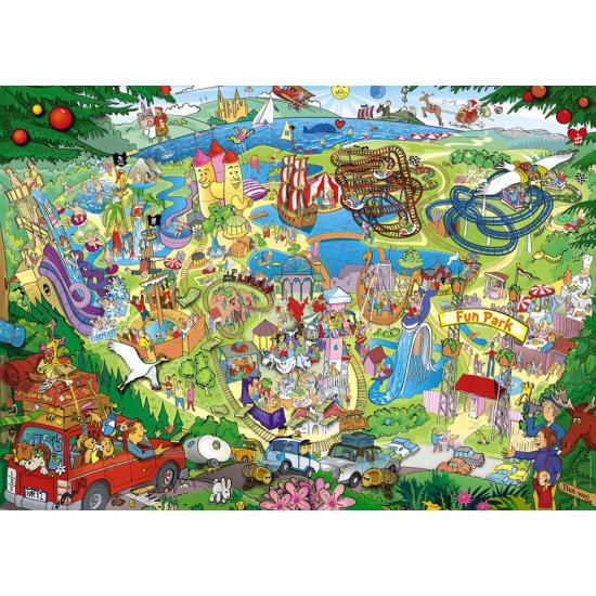 Heye Fun Park Puzzle, boîte triangulaire 1000 pièces