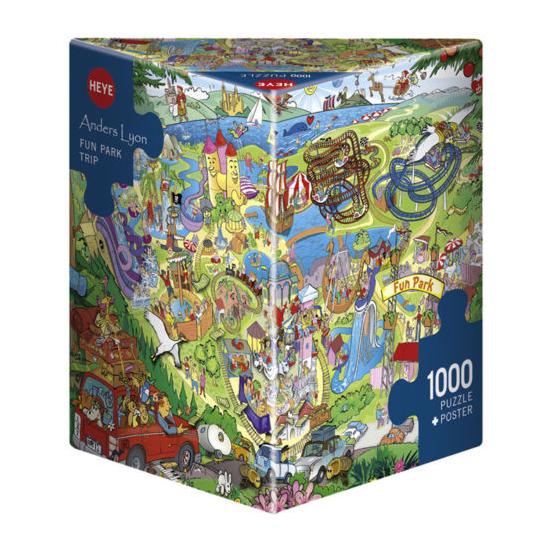 Heye Fun Park Puzzle, boîte triangulaire 1000 pièces