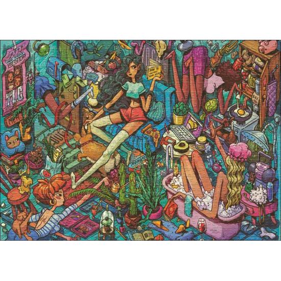 Heye Puzzle Housemates Boîte Triangulaire 1000 Pcs