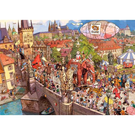 Heye Puzzle Street Parade, Boîte Triangulaire 2000 Pièces