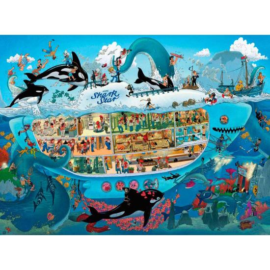 Heye Puzzle Underwater Fun, boîte triangulaire de 1500 pièces
