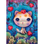 Puzzle Heye Dreaming, chaton et fraises 1000 pièces