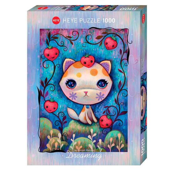 Puzzle Heye Dreaming, chaton et fraises 1000 pièces Puzzle Heye Dreaming, chaton et fraises 1000 pièces