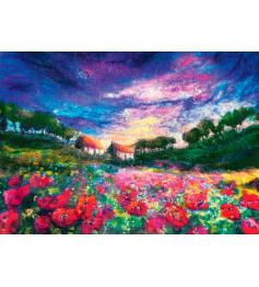 Puzzle d'Art Feutré Heye, Coquelicots au Coucher de Soleil 1