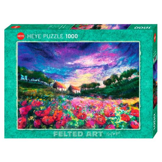 Puzzle d'Art Feutré Heye, Coquelicots au Coucher de Soleil 1