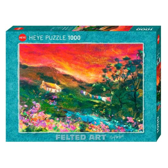 Puzzle d'art feutré Heye, La corde à linge 1000 pièces