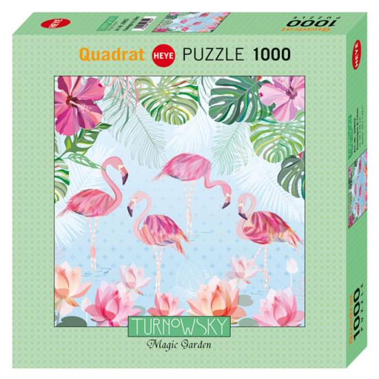 Heye Puzzle Flamants Roses et Lys 1000 Pièces