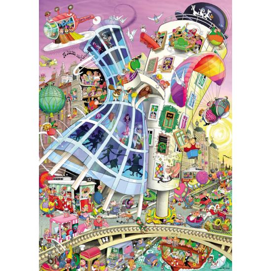 Puzzle Heye Ginger et Fred (boîte triangulaire) 1000 pièces