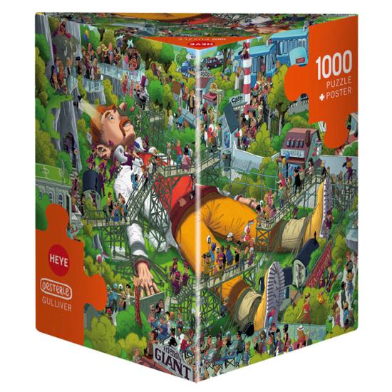 Puzzle Heye Gulliver, boîte triangulaire de 1000 pièces