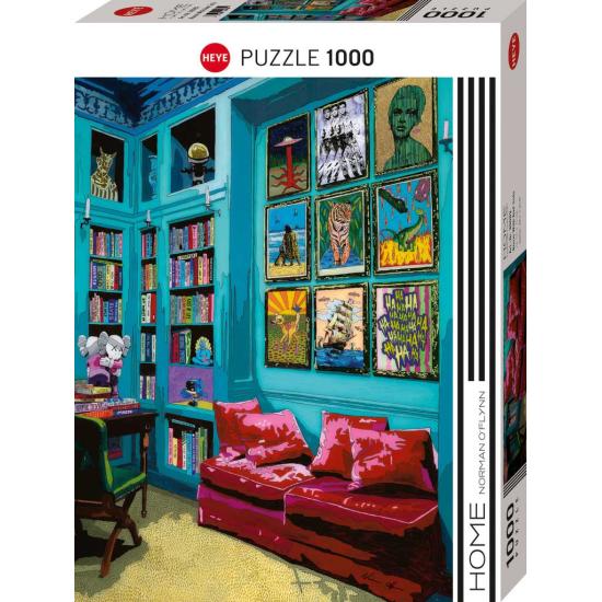 Puzzle Heye Chambre avec canapé rouge 1000 Pièces