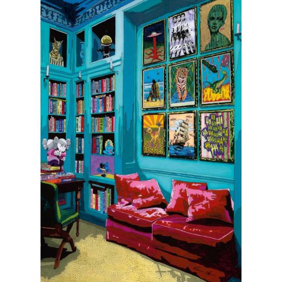 Puzzle Heye Chambre avec canapé rouge 1000 Pièces