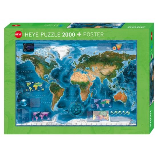 Heye Puzzle Image Satellite du Monde 2000 Pièces Heye Puzzle Image Satellite du Monde 2000 Pièces