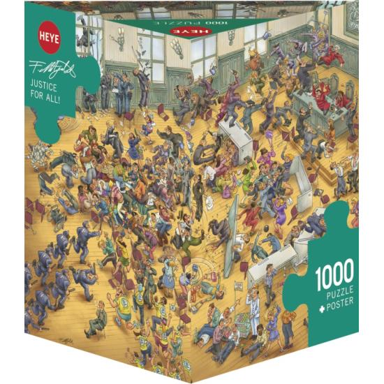 Heye Puzzle Justice Pour Tous Boîte Triangulaire 1000 Pièces