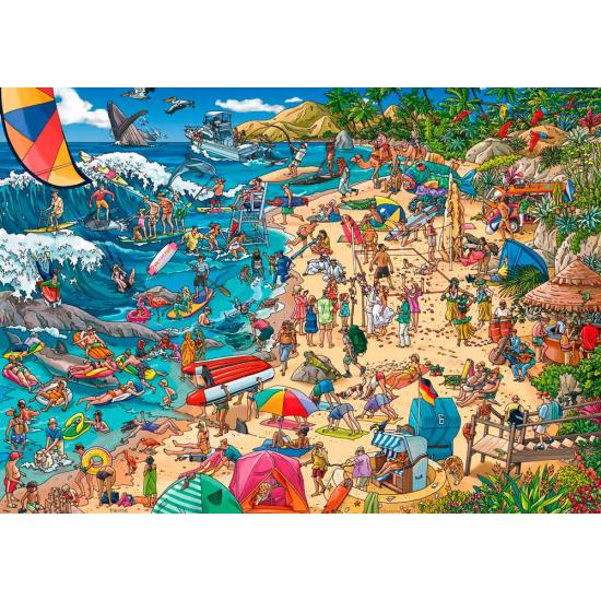 Puzzle Heye La Costa, Boîte Triangulaire de 1000 Pièces