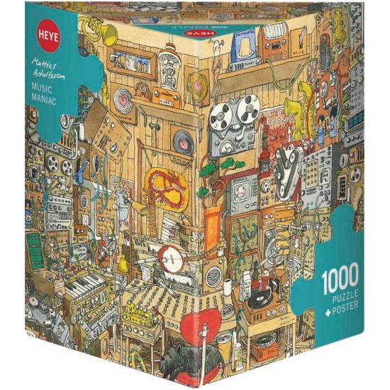 Heye Music Maniac Puzzle, boîte triangulaire 1000 pièces Heye Music Maniac Puzzle, boîte triangulaire 1000 pièces