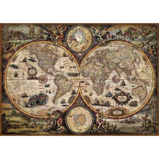 Heye Puzzle Carte du Monde, Vintage 2000 Pièces