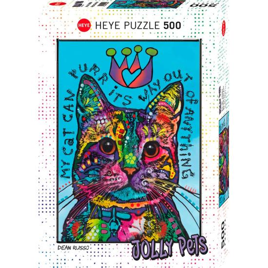 Puzzle Heye mon chat ronronne 500 pièces
