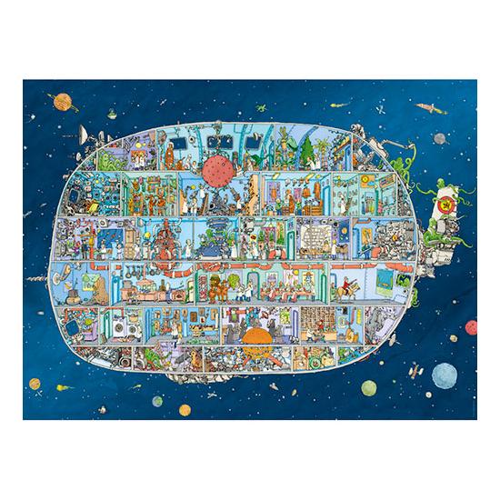 Puzzle Vaisseau Spatial Heye, Boîte Triangulaire 1500 Pièces