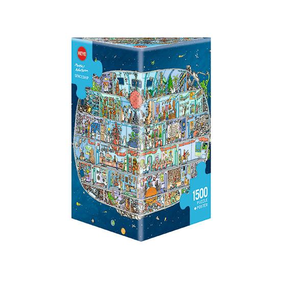 Puzzle Vaisseau Spatial Heye, Boîte Triangulaire 1500 Pièces