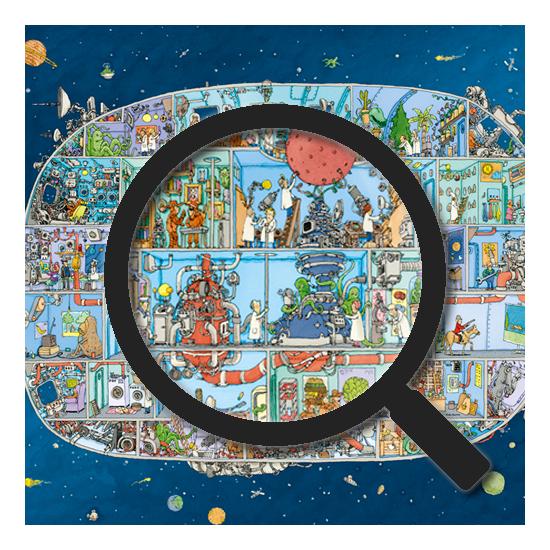 Puzzle Vaisseau Spatial Heye, Boîte Triangulaire 1500 Pièces