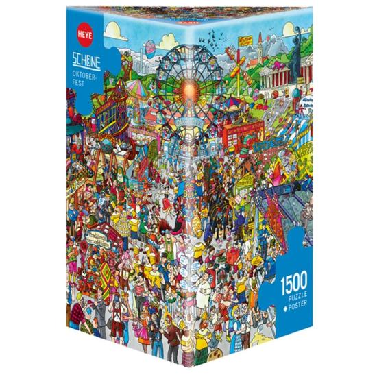 Puzzle Heye Oktoberfest, boîte triangulaire 1500 pièces