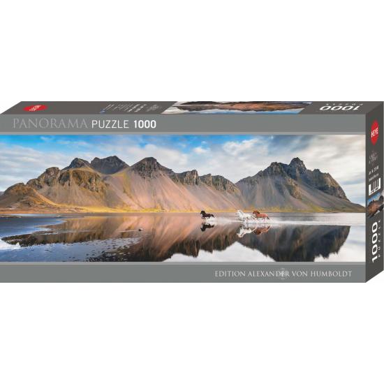 Heye Puzzle Panoramique Chevaux d'Islande 1000 pièces