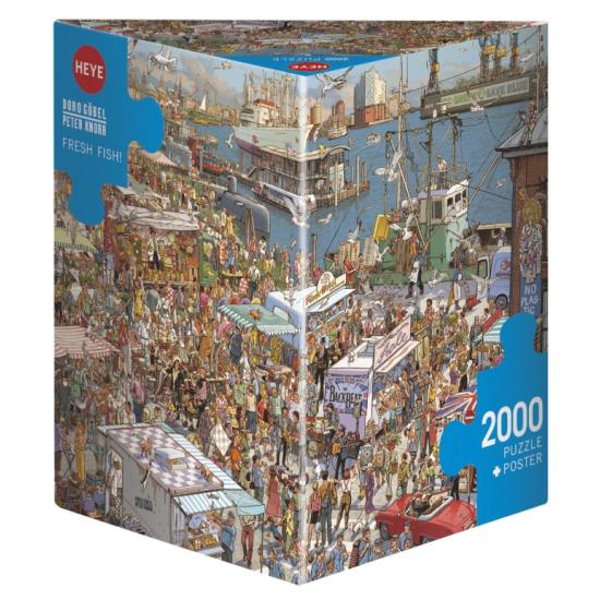 Heye Puzzle Poisson Frais Boîte Triangulaire 2000 Pièces Heye Puzzle Poisson Frais Boîte Triangulaire 2000 Pièces