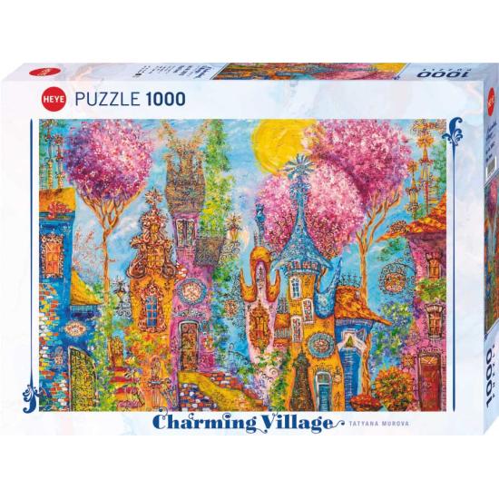 Puzzle Heye Charming Village, Arbres roses 1000 pièces Puzzle Heye Charming Village, Arbres roses 1000 pièces