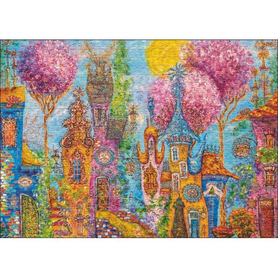 Puzzle Heye Charming Village, Arbres roses 1000 pièces Puzzle Heye Charming Village, Arbres roses 1000 pièces