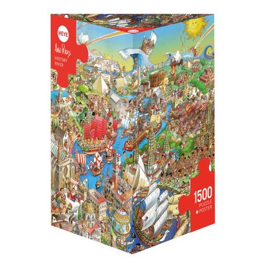 Puzzle Heye River of History, boîte triangulaire de 1500 pièces