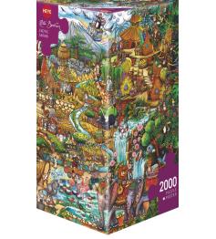 Heye Puzzle Exotique Safari Boîte Triangulaire 2000 Pièces