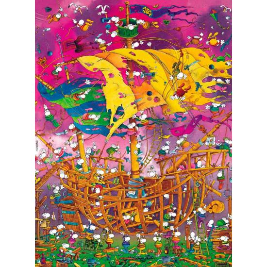 Heye Puzzle Save the Ship!, Boîte triangulaire de 1500 pièces