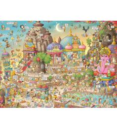 Puzzle Heye Yogaland Boîte Triangulaire de 1500 Pièce