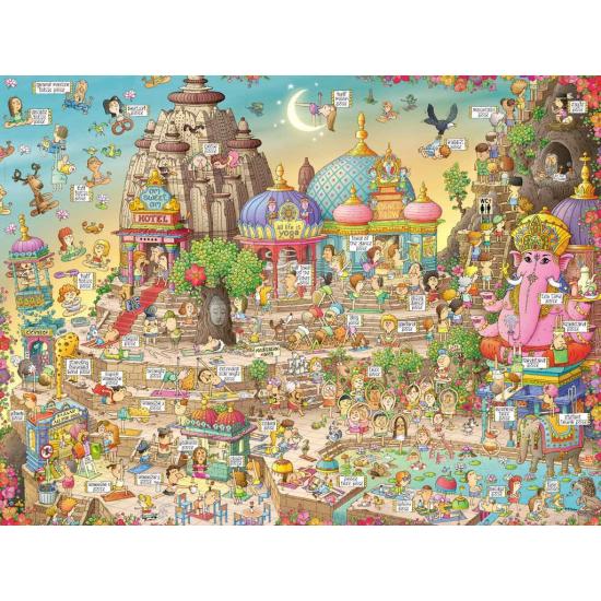 Puzzle Heye Yogaland Boîte Triangulaire de 1500 Pièce