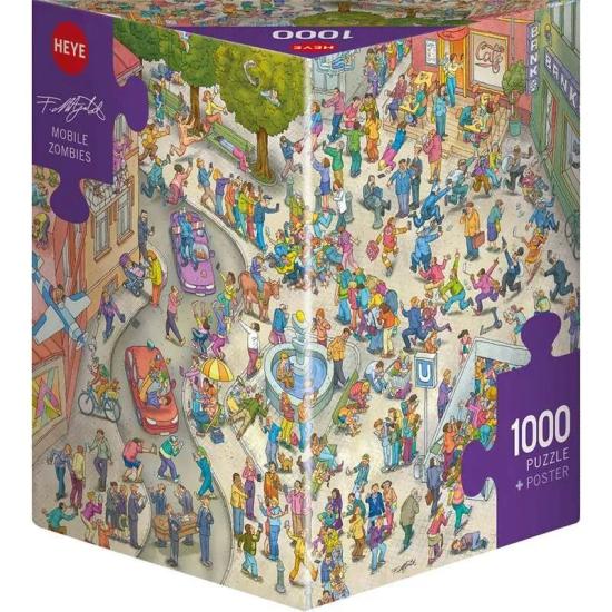 Puzzle Heye Zombies Mobiles Boîte Triangulaire de 1000 Pièc