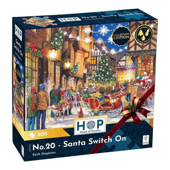 Puzzle House Of Puzzles Le Père Noël S'Active de 500 pièces