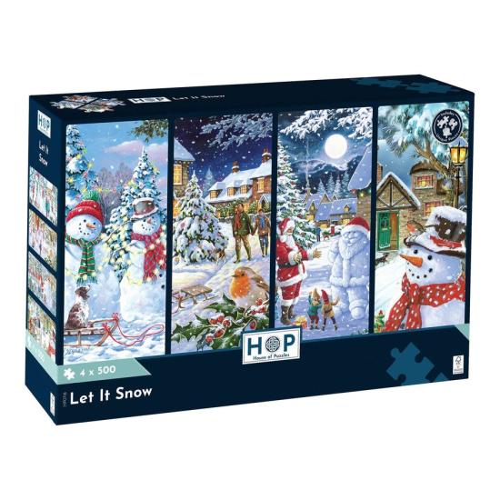 Puzzle House Of Puzzles Let It Snow  4 x 500 pièces