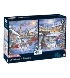Puzzle House Of Puzzles Noël Approche XXL 2 x 500 pièces