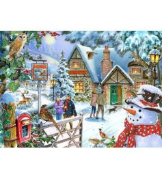 Puzzle House Of Puzzles Vue du bonhomme de neige 1000 pièces